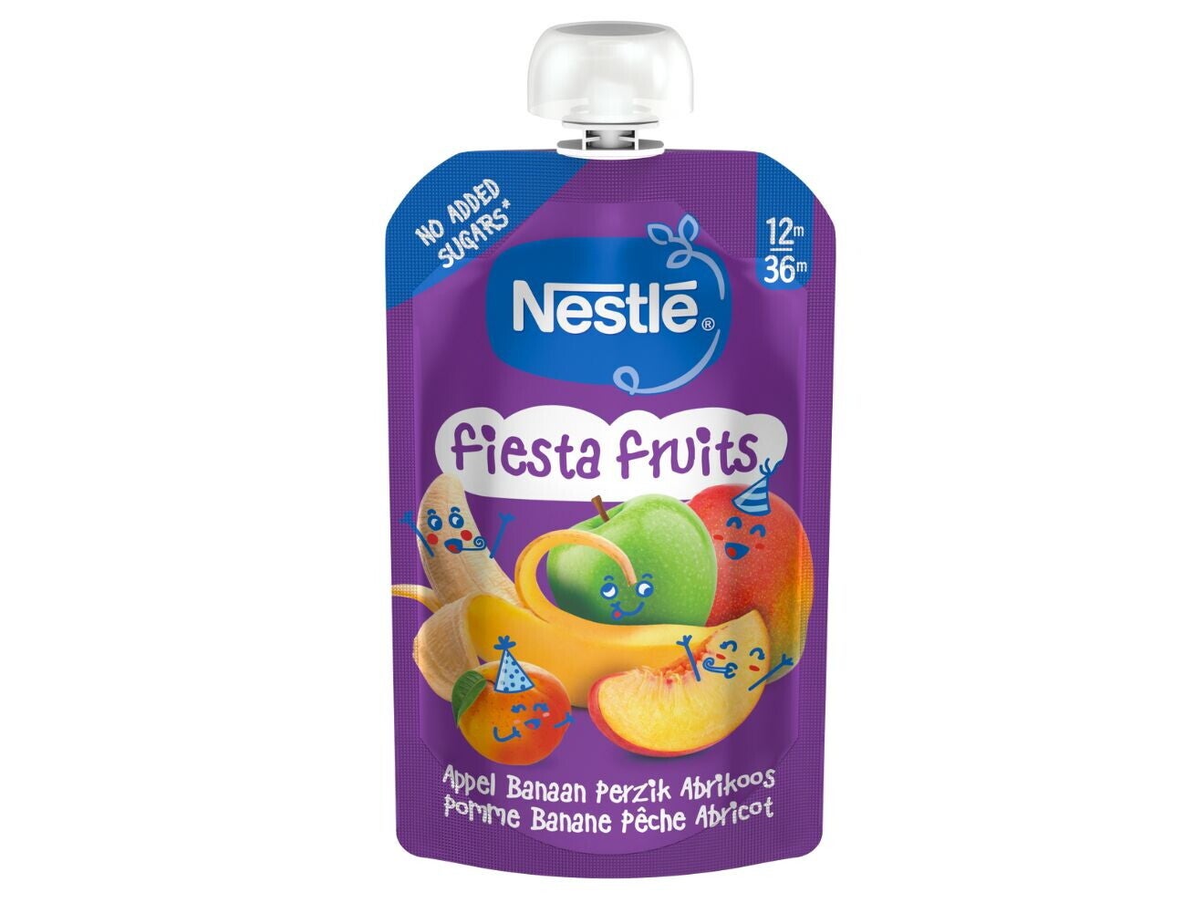 NESTLÉ Fiesta Fruits Appel Banaan Perzik Abrikoos 12+ maanden