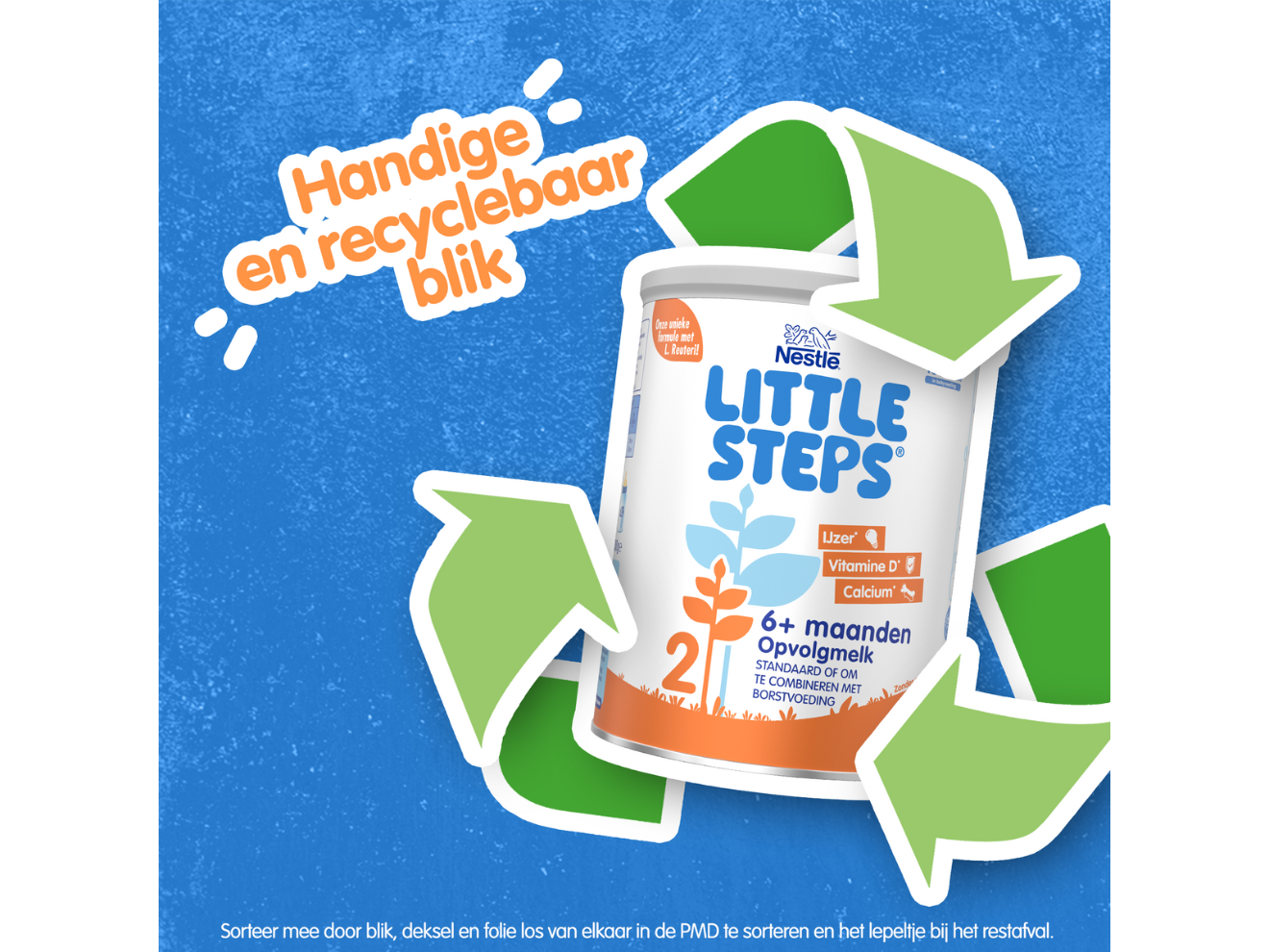LITTLE STEPS® 2 Flesvoeding Opvolgmelk Handige en Recyclebaar Blik