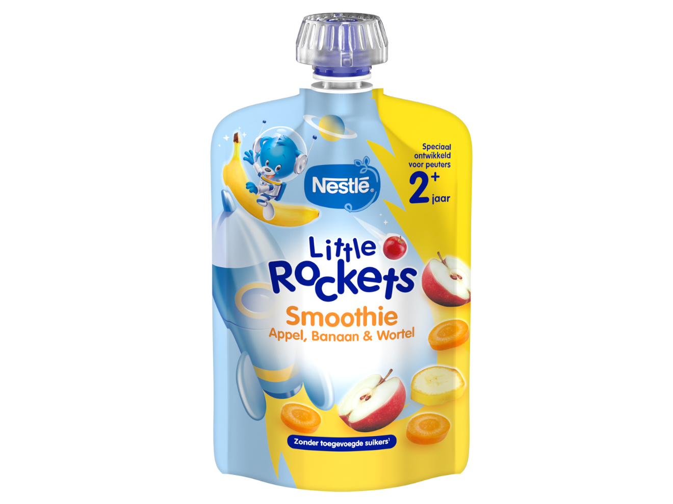 NESTLÉ Little Rockets Smoothie Appel Banaan Wortel 2+ jaar