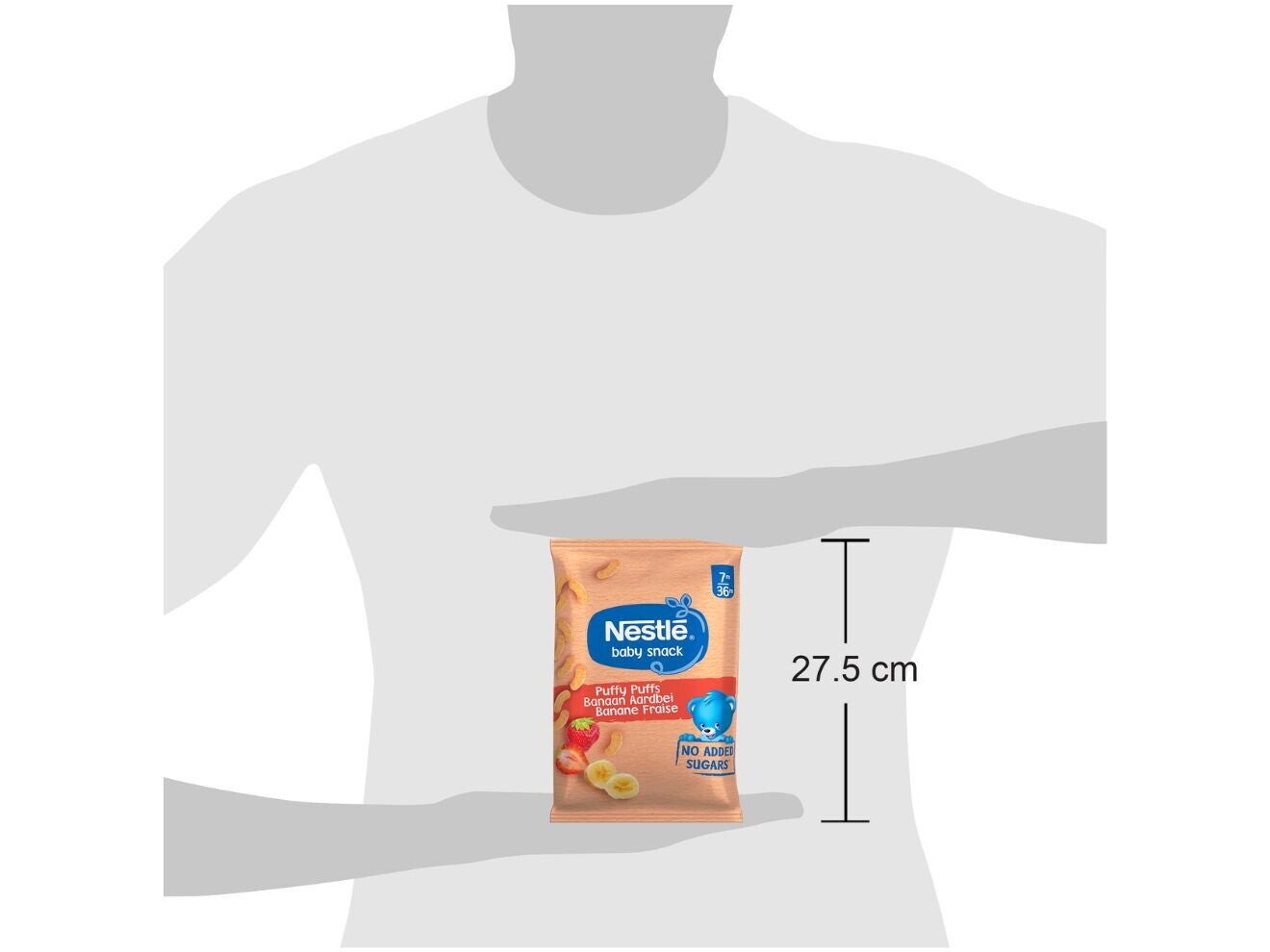 NESTLE baby snack Puffy Puffs Banaan Aardbei 7+ maanden