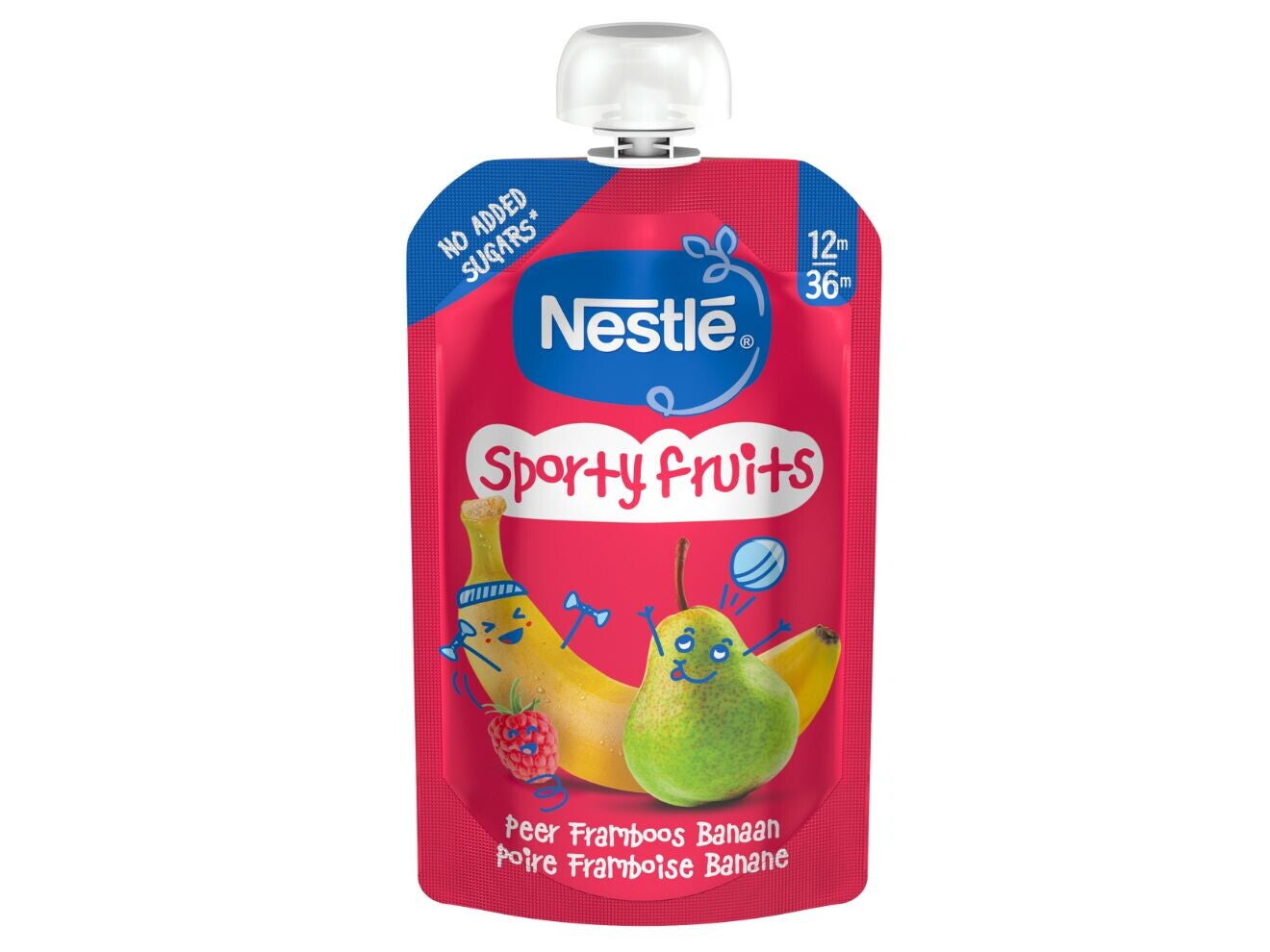 NESTLÉ Sporty Fruits Peer Framboos Banaan 12+ maanden