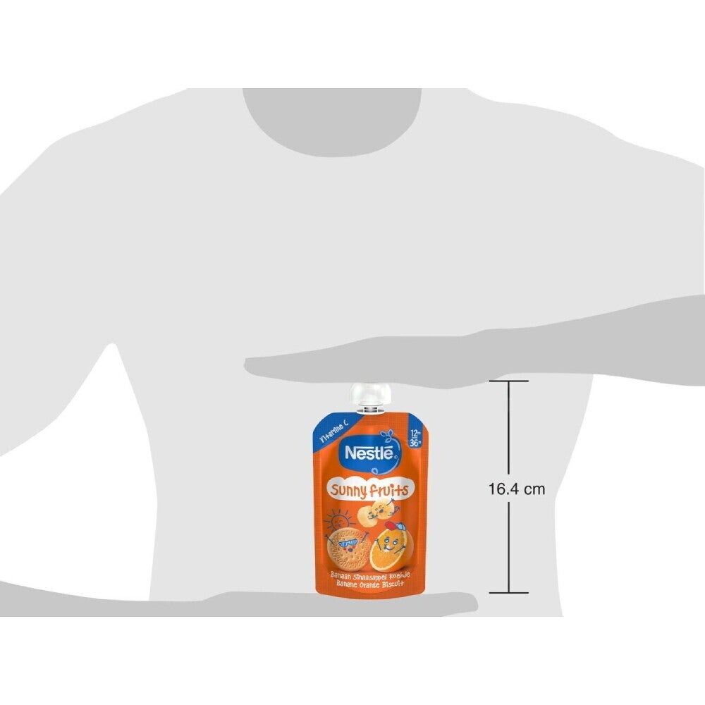 NESTLÉ Sunny Fruits Banaan Sinaasappel Biscuit 12+ maanden