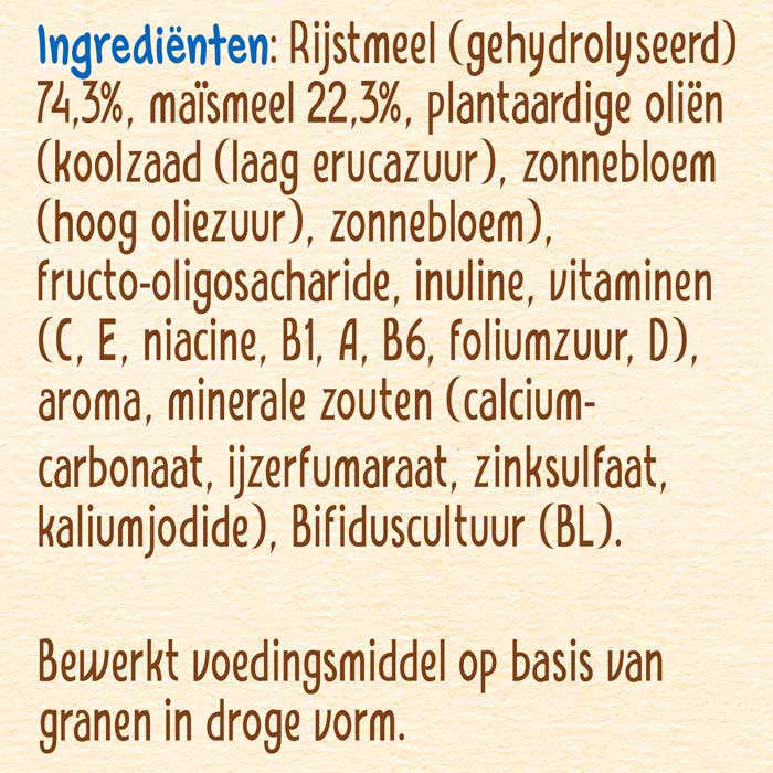 Ingrediënten en voedingswaarden