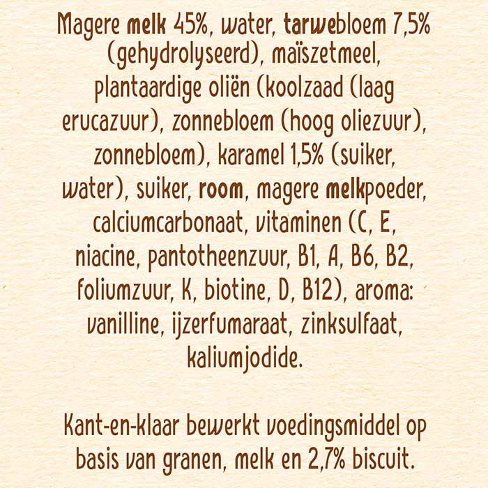 PyjamaPapje Biscuit ingredienten