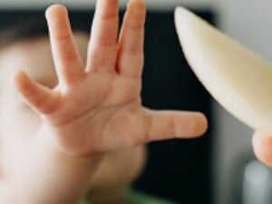 Giving baby some food