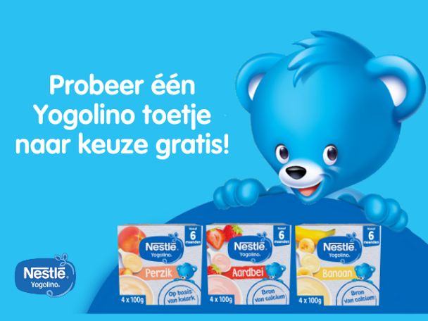 Probeer gratis Yogolino Probeer gratis Yogolino babytoetje