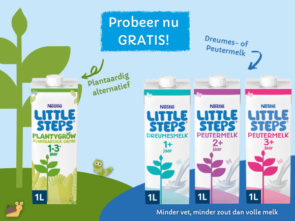 Geld terug actie LITTLE STEPS Dreumesmelk Probeer gratis LITTLE STEPS Dreumesmelk