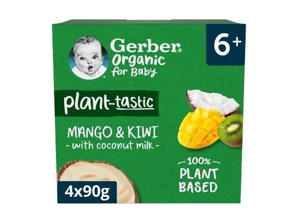 Gerber Plant-tastic plantaardig toetje Mango Kiwi Gerber Plant-tastic plantaardig toetje Mango Kiwi