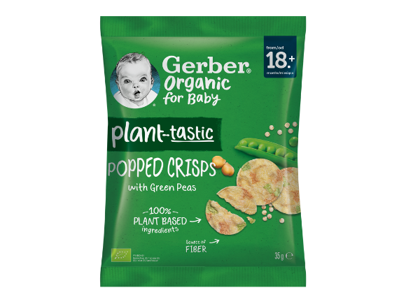 GERBER Plant-tastic Popped Crisps Erwten GERBER Plant-tastic Popped Crisps Erwten