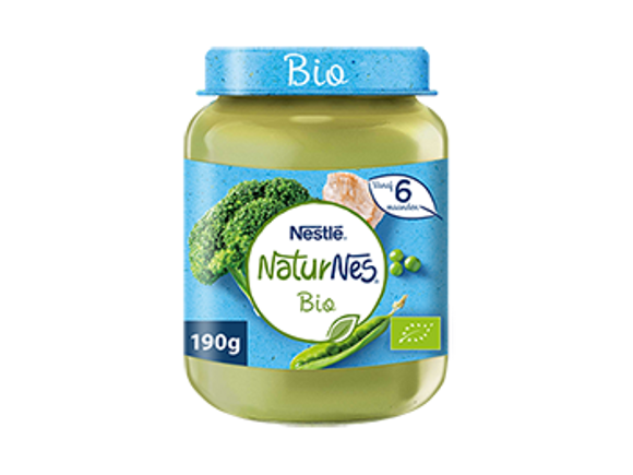 NaturNes Bio Broccoli, Doperwten, Kalkoen 6 maanden NaturNes Bio Broccoli, Doperwten, Kalkoen 6 maanden