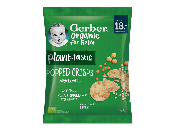 GERBER Plant-tastic Popped Crisps Linzen