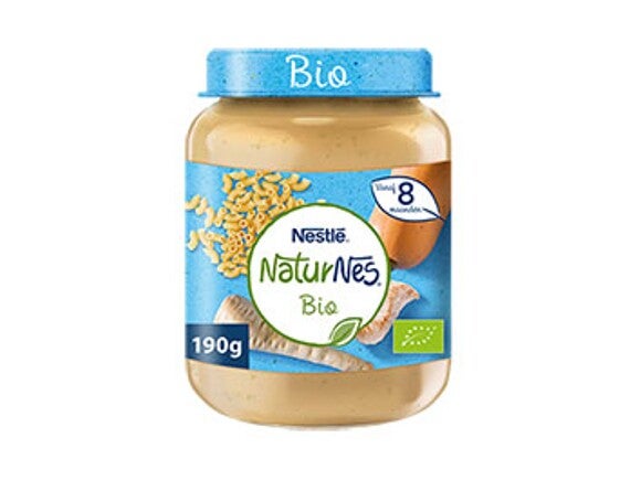 NaturNes® Bio maaltijdpotje Pastinaak, pompoen met volkoren pasta en kalkoen 8+ maanden