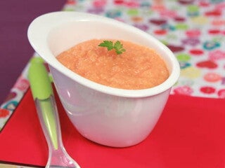 Puree van zoete aardappelen met rundvlees