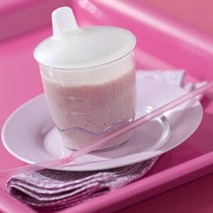 Aardbeien-perenmilkshake