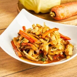 Gehakt kalfsvlees met knapperige groenten