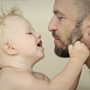 Baby papa lachen Baby papa lachen