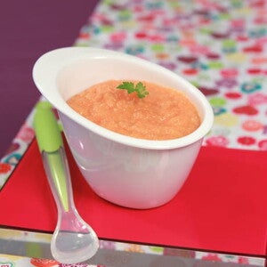 Puree van zoete aardappelen met rundvlees