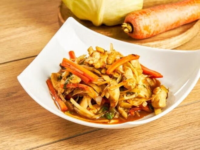 Recept voor kalfsvlees met knapperige groenten