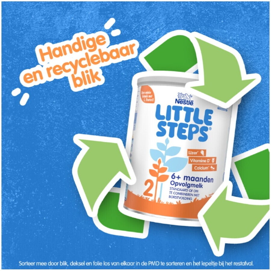 LITTLE STEPS® 2 Flesvoeding Opvolgmelk Handige en Recyclebaar Blik