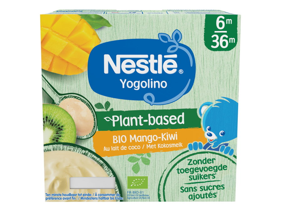 NESTLÉ Yogolino® Plantaardig Toetje Mango Kiwi 6+ maanden