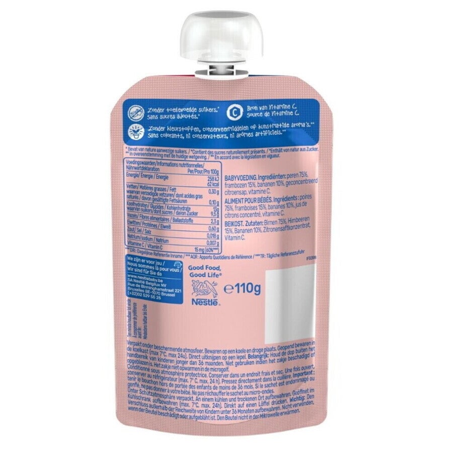 NESTLÉ Sporty Fruits Peer Framboos Banaan 12+ maanden