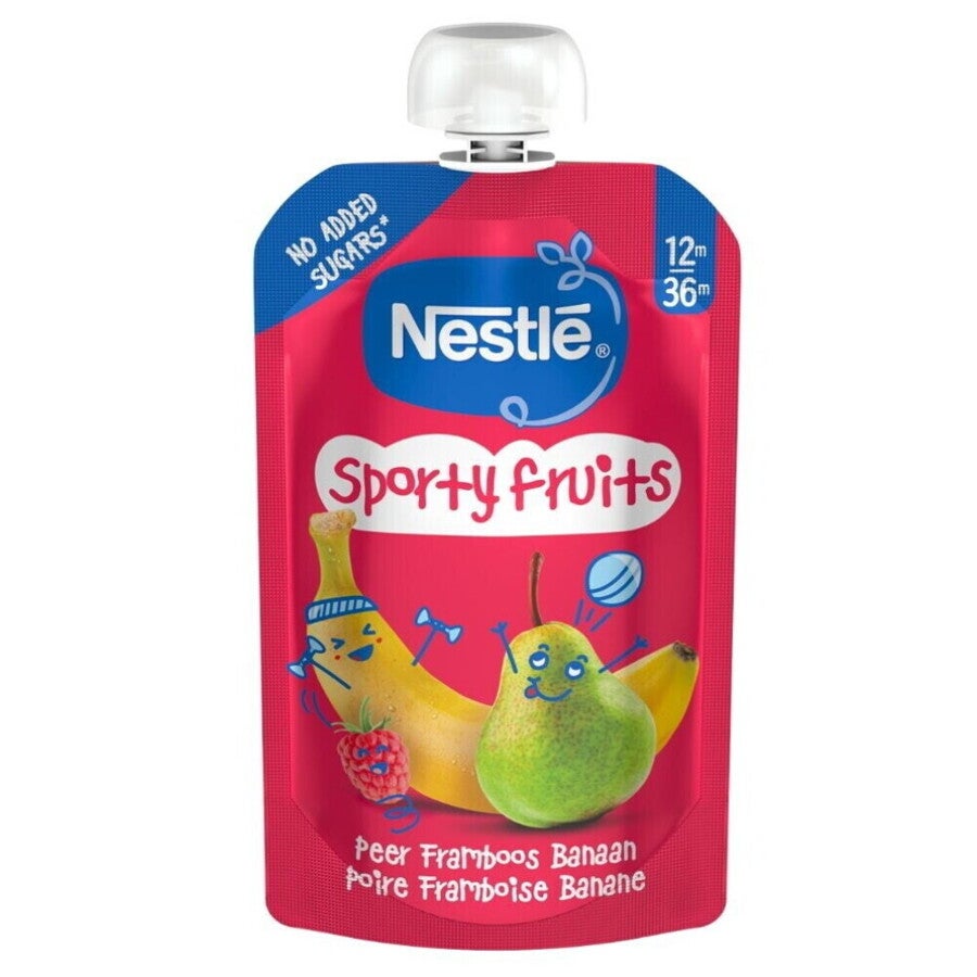 NESTLE Sporty Fruits knijpfruit Peer Framboos