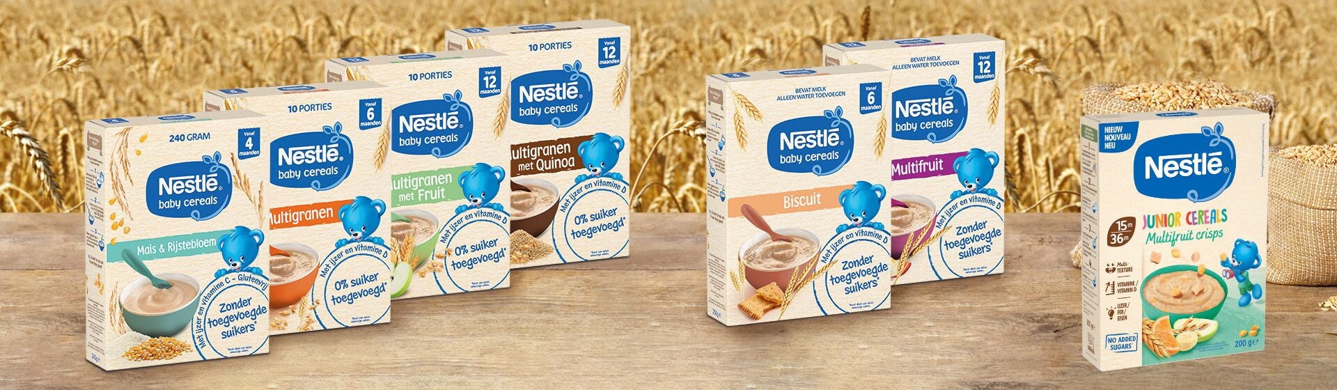 NESTLÉ baby cereals & junior cereals NESTLÉ cereals babypap peuterpap