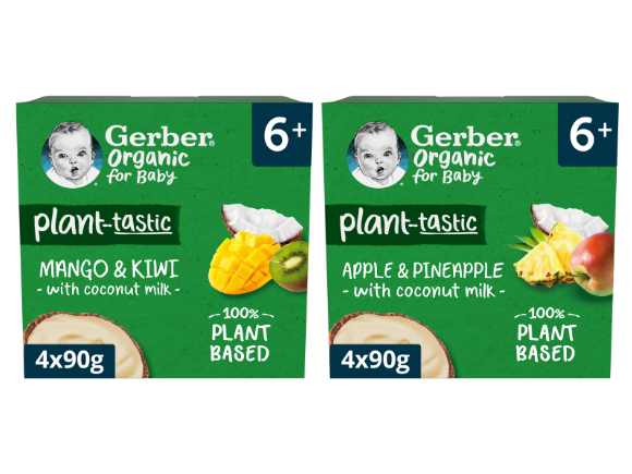 Assortiment GERBER Plant-tastic plantaardige toetjes Assortiment GERBER Plant-tastic plantaardige toetjes