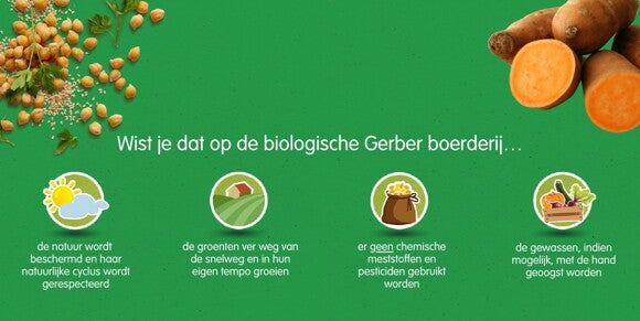 Banner Gerber Wist je dat op de biologische Gerber boerderi Banner Gerber Wist je dat op de biologische Gerber boerderi