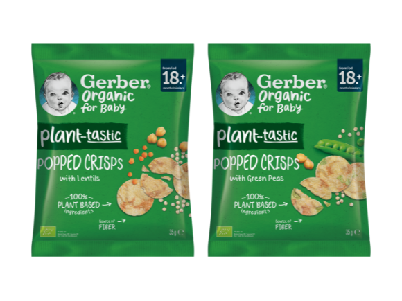 GERBER Plant-tastic Popped Crisps assortiment GERBER Plant-tastic Popped Crisps assortiment