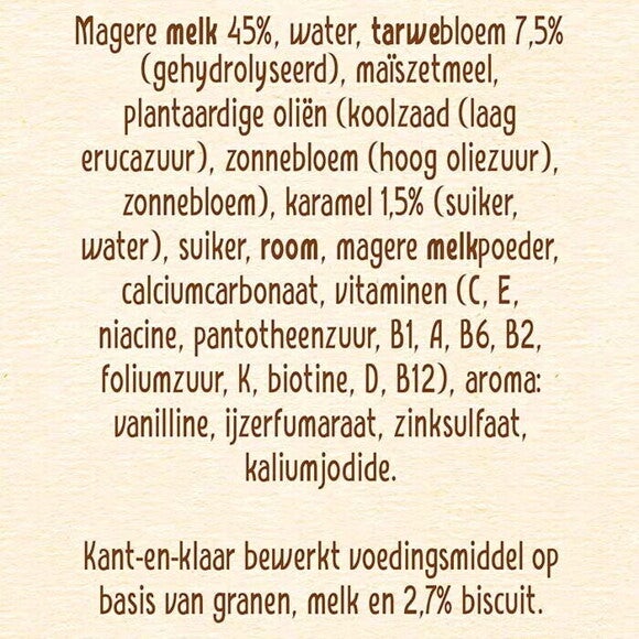 PyjamaPapje Biscuit ingredienten