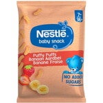 NESTLE baby snack Puffy Puffs Banaan Aardbei 7+ maanden